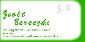 zsolt bereczki business card